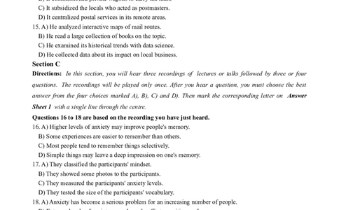 2023.06英语六级真题第1套_大学英语四级+六级_六级真题_六级真题_2023年06月CET6题+解+音频_02、真题word版