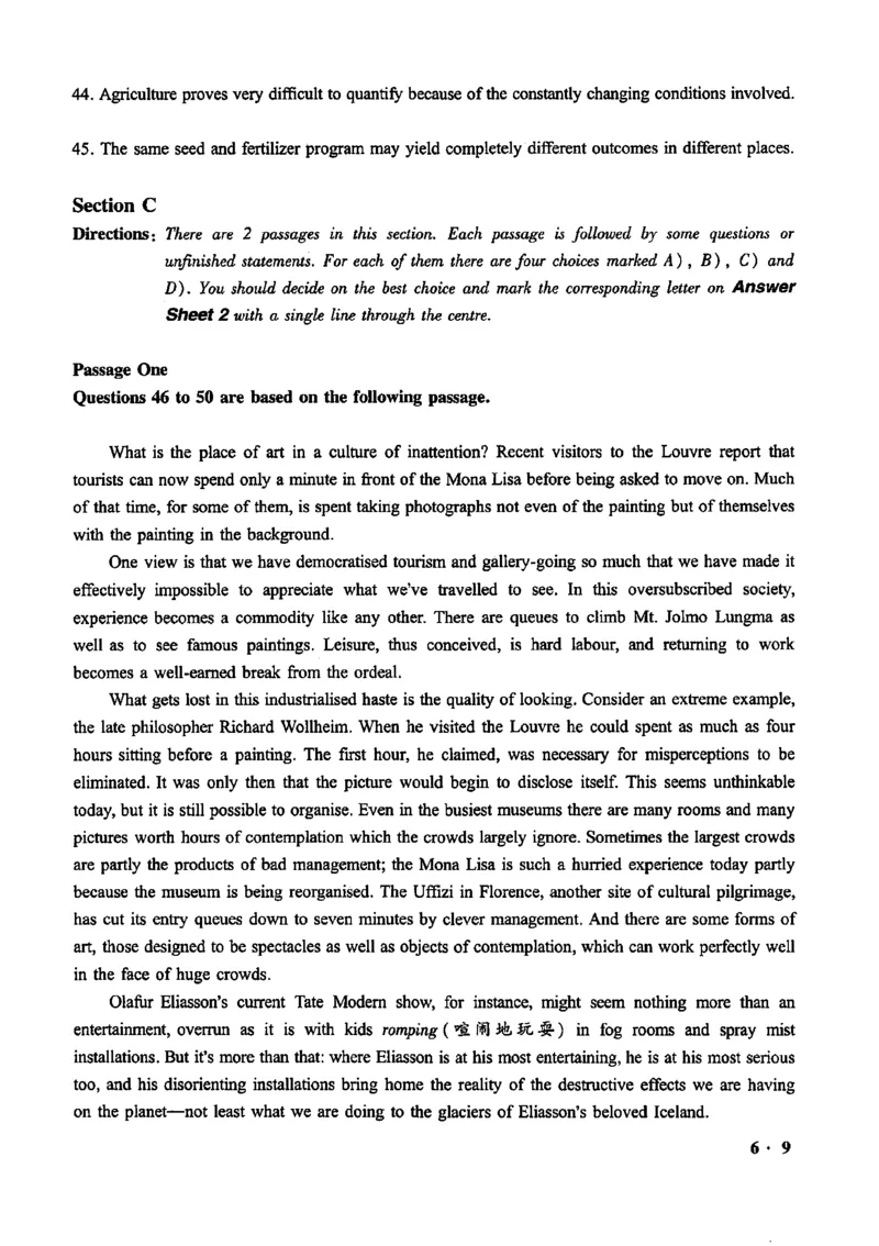 2020.12六级真题第1套可复制可搜索，打印首选_大学英语四级+六级_六级真题_六级真题_2020年12月CET6题+解+音频_01、真题PDF版（推荐打印）❤
