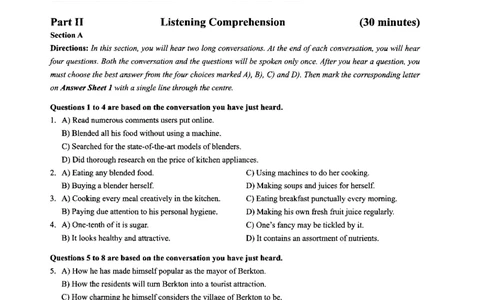 2024年6月六级第二套原题_大学英语四级+六级_六级真题_六级真题_2024年06月CET6题+解+音频_2024年6月六级真题-原题_扫描版（打印推荐）