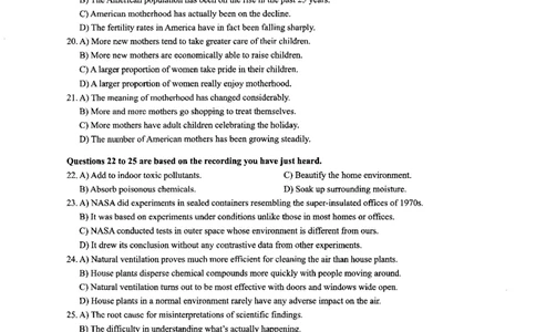 2024年6月六级第二套原题_大学英语四级+六级_六级真题_六级真题_2024年06月CET6题+解+音频_2024年6月六级真题-原题_扫描版（打印推荐）