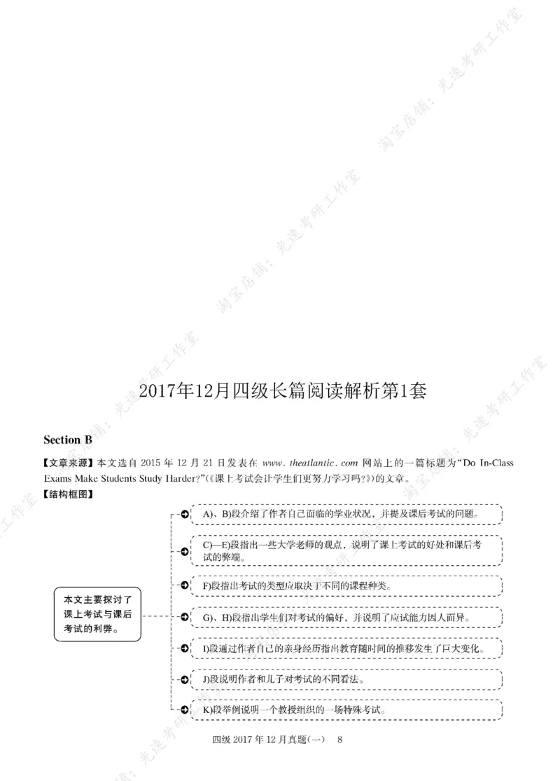 2017年12月四级长篇阅读解析全3套_大学英语四级+六级_四级真题_专项_四级长篇阅读_四级长篇阅读解析