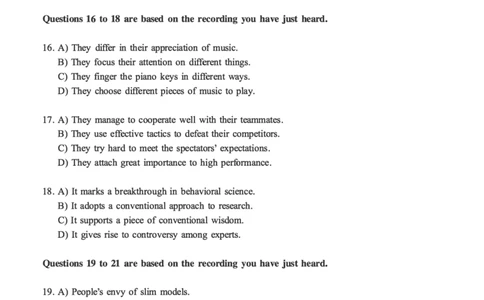 2019.06六级真题第1套可复制可搜索，打印首选_大学英语四级+六级_六级真题_六级真题_2019年06月CET6题+解+音频_01、真题PDF版（推荐打印）❤