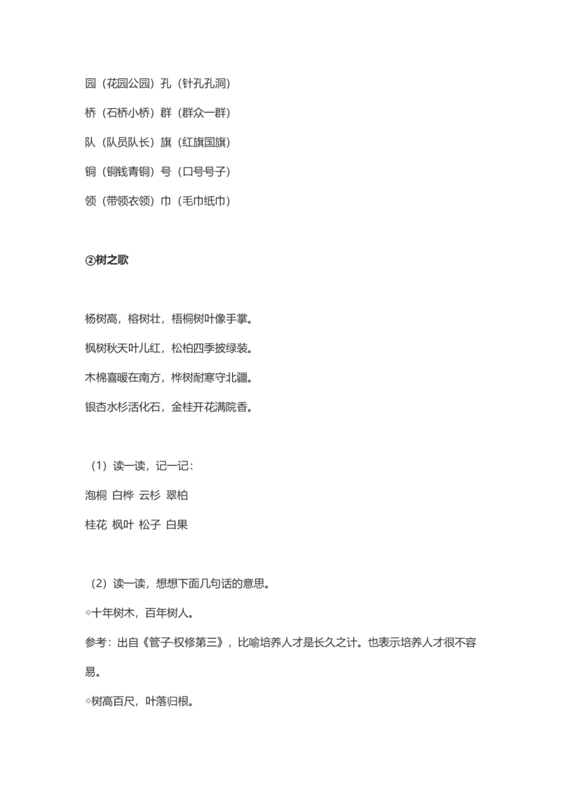 2年级语文上册每课课本知识点汇总_二年级上下册资料_小学二年级学习资料-25年更新版_2-01、小学二年级语文上册_2-1-1、复习、知识点、归纳汇总_知识汇总