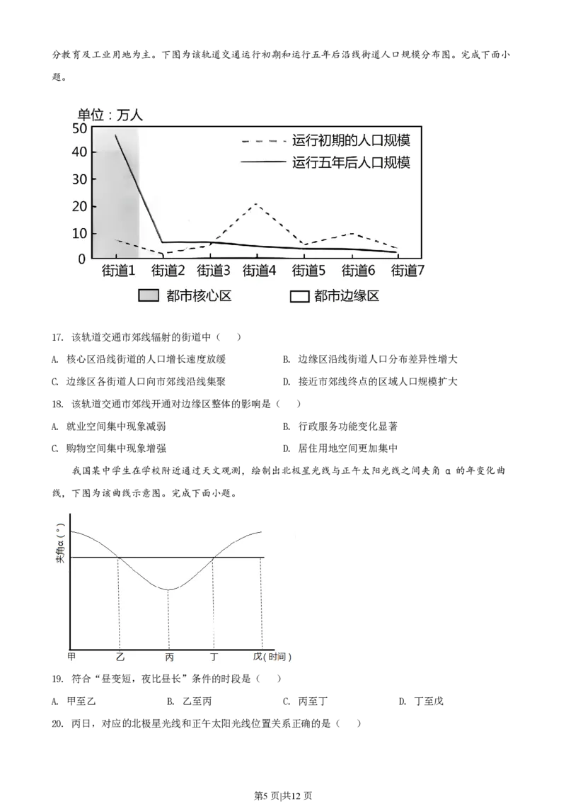 2022年高考地理试卷（浙江）（6月）（空白卷）_地理历年高考真题_新&middot;PDF版2008-2025&middot;高考地理真题_地理（按试卷类型分类）2008-2025_自主命题卷&middot;地理（2008-2025）