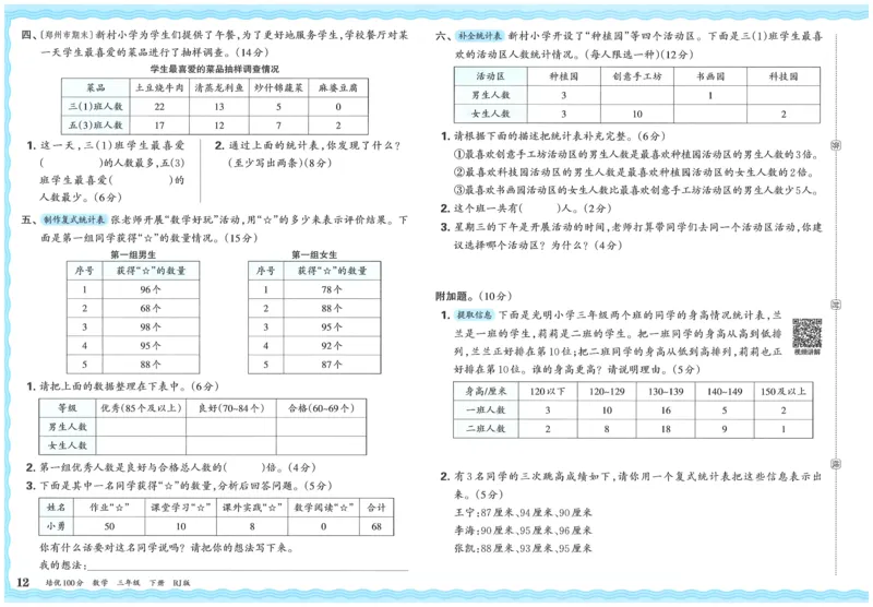 25春三下数学王朝霞培优100分_三年级上下册资料_53黄冈多个品牌系列资料_数学
