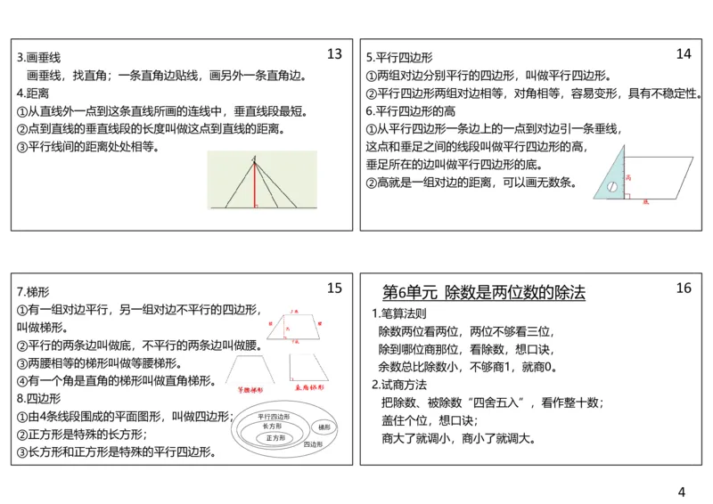 四年级数学上册必背笔记课课贴-1_四上数学25秋