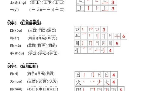 24秋新版一上语文课课贴（生字笔顺、拼音、组词）(2)_一年级上下册资料_一年级上册小红书同款资料_一年级上册资料