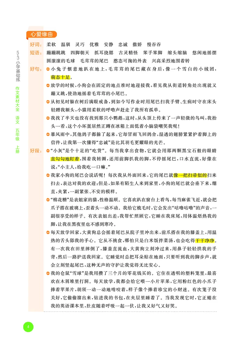 25秋53小学基础练五年级作文素材大全语文_25秋53小学基础练3-6上作文素材大全语文
