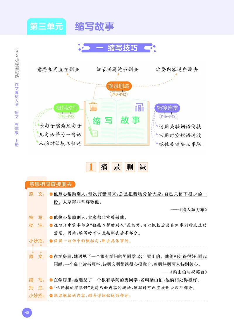 25秋53小学基础练五年级作文素材大全语文_25秋53小学基础练3-6上作文素材大全语文