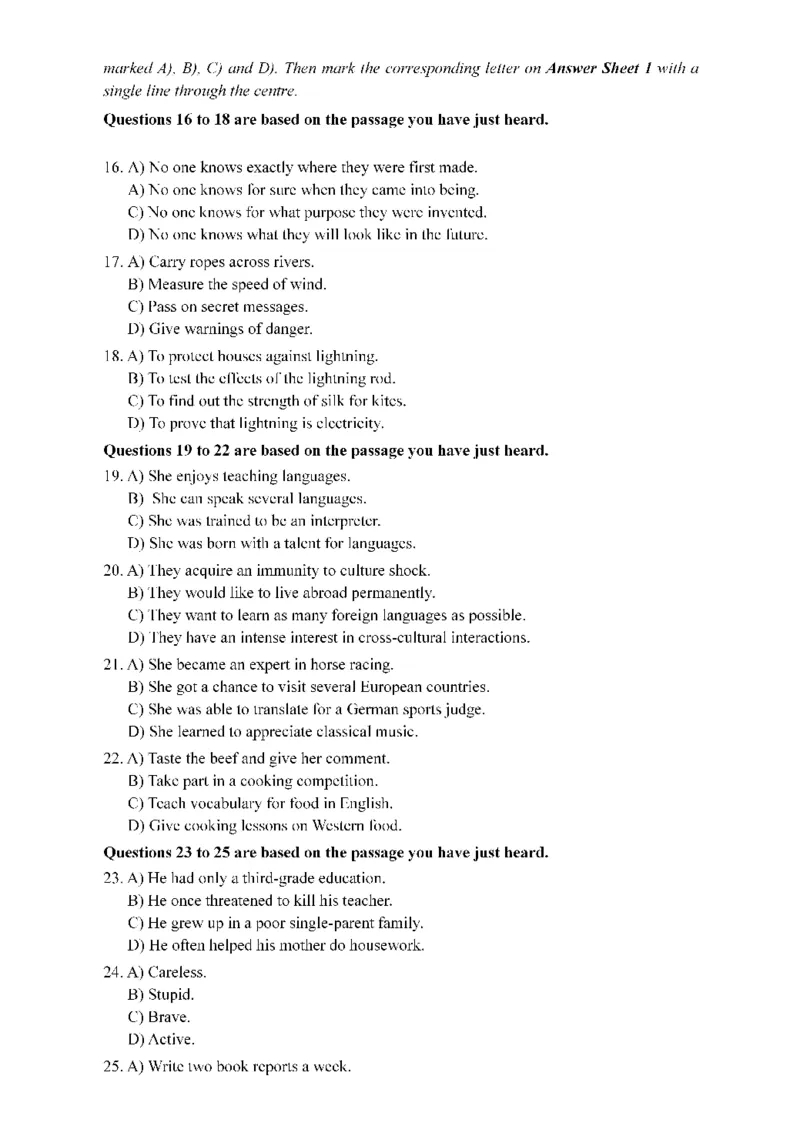 2015年12月四级真题第2套可复制可搜索_大学英语四级+六级_四级真题_四级真题_1990年-2018年真题资料合集_2015年12月CET4题+解+音频_01、真题PDF版（推荐使用）❤