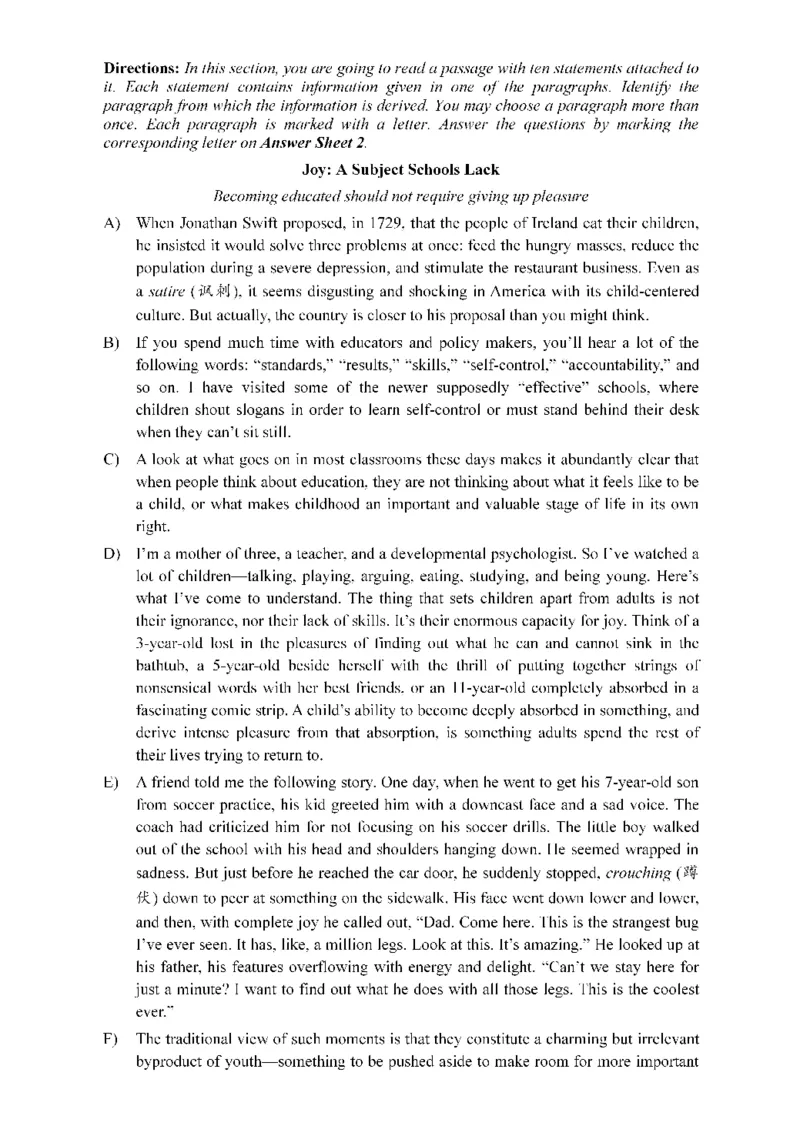 2015年12月四级真题第2套可复制可搜索_大学英语四级+六级_四级真题_四级真题_1990年-2018年真题资料合集_2015年12月CET4题+解+音频_01、真题PDF版（推荐使用）❤