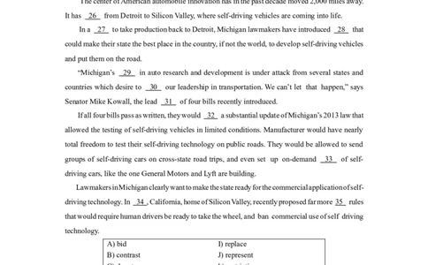 2019年06月四级真题第1套_大学英语四级+六级_四级真题_四级真题_2019年06月CET4题+解+音频_02、真题word版