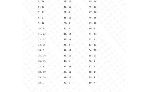 30以内减法第31-50篇答案_小学数学口算竖式脱式计算应用题一二三四五六年级上下册电_小学数学口算题库电子版（1-6）_小学数学口算一年级_口算题适合1年级(含答案）