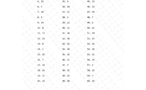 30以内减法第31-50篇答案_小学数学口算竖式脱式计算应用题一二三四五六年级上下册电_小学数学口算题库电子版（1-6）_小学数学口算一年级_口算题适合1年级(含答案）