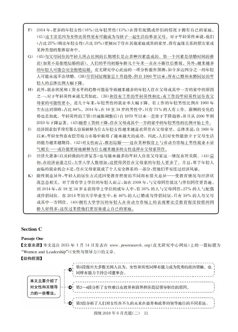 2019.06英语四级解析第2套_大学英语四级+六级_四级真题_四级真题_2019年06月CET4题+解+音频_03、答案解析