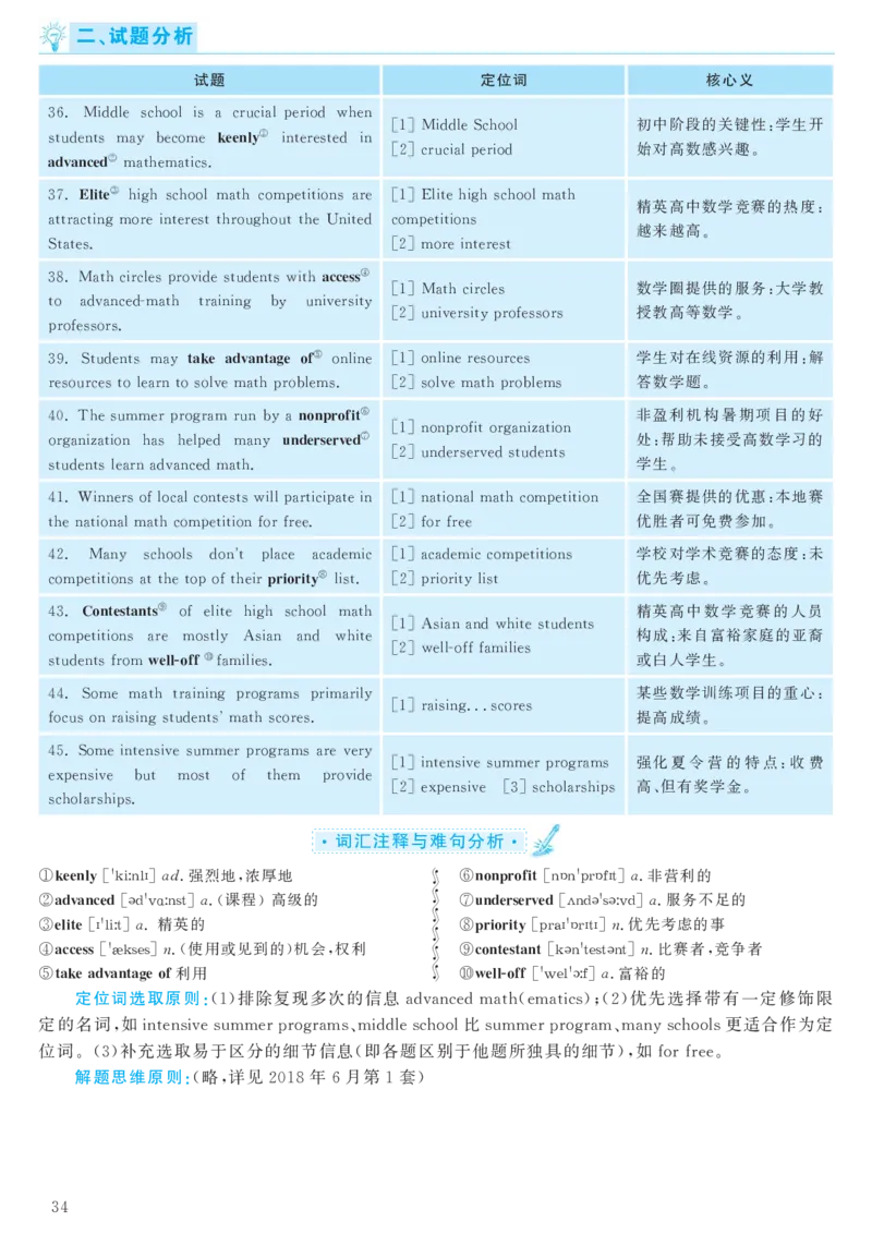 2017.06英语六级考试第2套解析_大学英语四级+六级_六级真题_六级真题_1990年-2018年真题资料合集_2017年06月CET6题+解+音频_03、答案解析