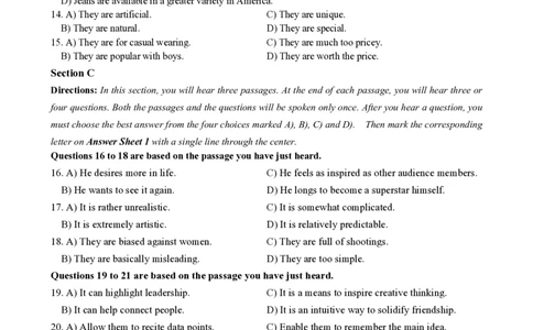 2023.06英语四级真题第2套_大学英语四级+六级_四级真题_四级真题_2023年06月CET4题+解+音频_01、真题PDF版（推荐打印）❤