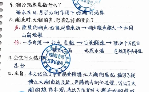 四年级语文手写笔记第一单元_小学全网线上同款资料_11号_四年级手写笔记&darr;&darr;&darr;&darr;