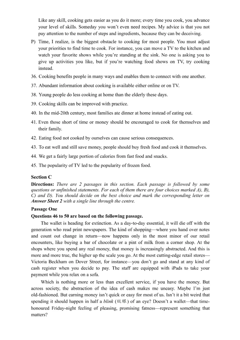 2015年12月四级真题第3套可复制可搜索_大学英语四级+六级_四级真题_四级真题_1990年-2018年真题资料合集_2015年12月CET4题+解+音频_01、真题PDF版（推荐使用）❤