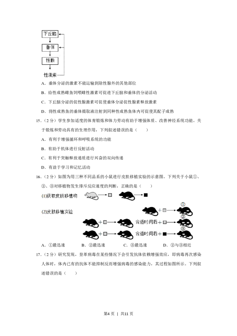 2021年高考生物试卷（重庆）（空白卷）_生物历年高考真题_新&middot;PDF版2008-2025&middot;高考生物真题_生物（按试卷类型分类）2008-2025_自主命题卷&middot;生物（2008-2025）