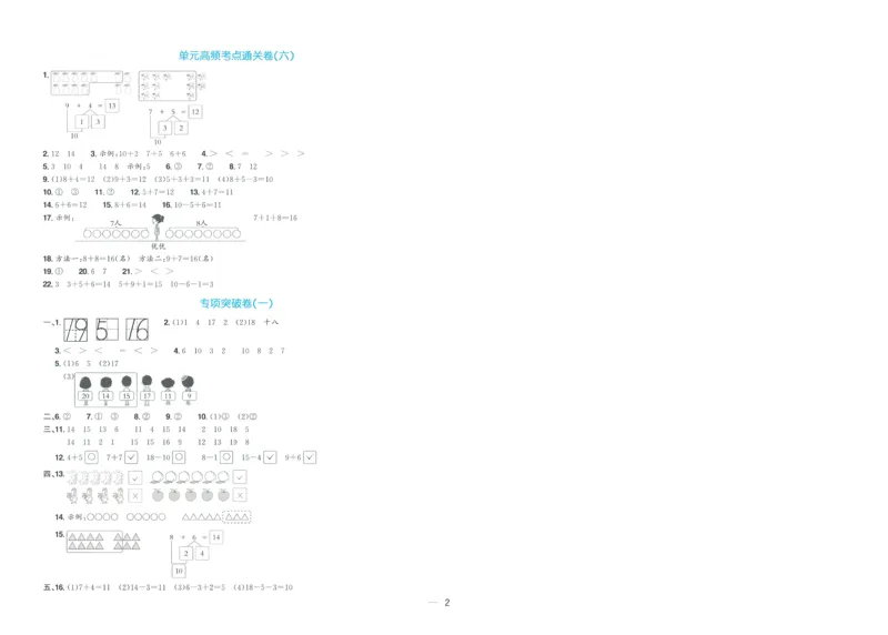 试卷数学RJ1上A4_25秋《阳光同学期末复习》_数学人教123456_25秋阳光同学期末复习15天冲刺100分人教数学1上