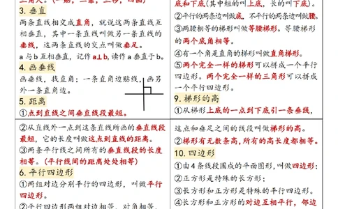 四年级（上）数学必备知识课课贴《人教版》_🍎⭐️期中知识汇总人教25年上册