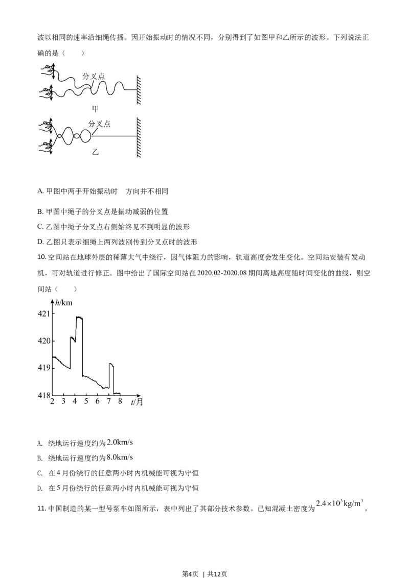 2021年高考物理试卷（浙江）6月（空白卷）_物理历年高考真题_新&middot;Word版2008-2025&middot;高考物理真题_物理（按年份分类）2008-2025_2021&middot;高考物理真题