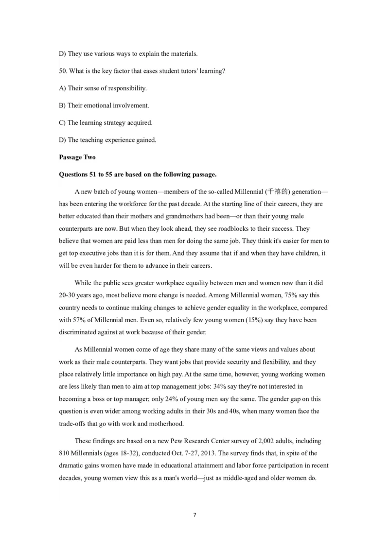 2018.06真题第3套_大学英语四级+六级_四级真题_四级真题_1990年-2018年真题资料合集_2018年06月CET4题+解+音频_02、真题word版