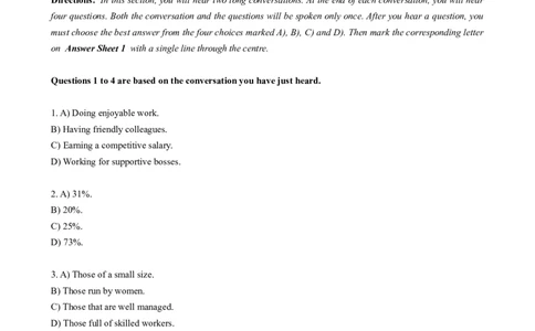 2017年06月六级真题（第1套）_大学英语四级+六级_六级真题_六级真题_1990年-2018年真题资料合集_2017年06月CET6题+解+音频_02、真题Word版