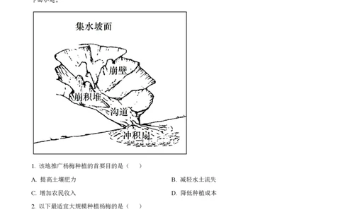 2022年高考地理试卷（福建）（空白卷）_地理历年高考真题_新&middot;PDF版2008-2025&middot;高考地理真题_地理（按年份分类）2008-2025_2022&middot;地理高考真题