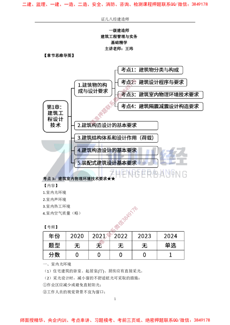 02.一建建筑基础精学-03-建筑物的构成与设计要求（物理环境）_2026年一级建造师_2026年一建建筑_2025年一建建筑SVIP_02-基础精讲✿高端面授✿深度强化_讲义