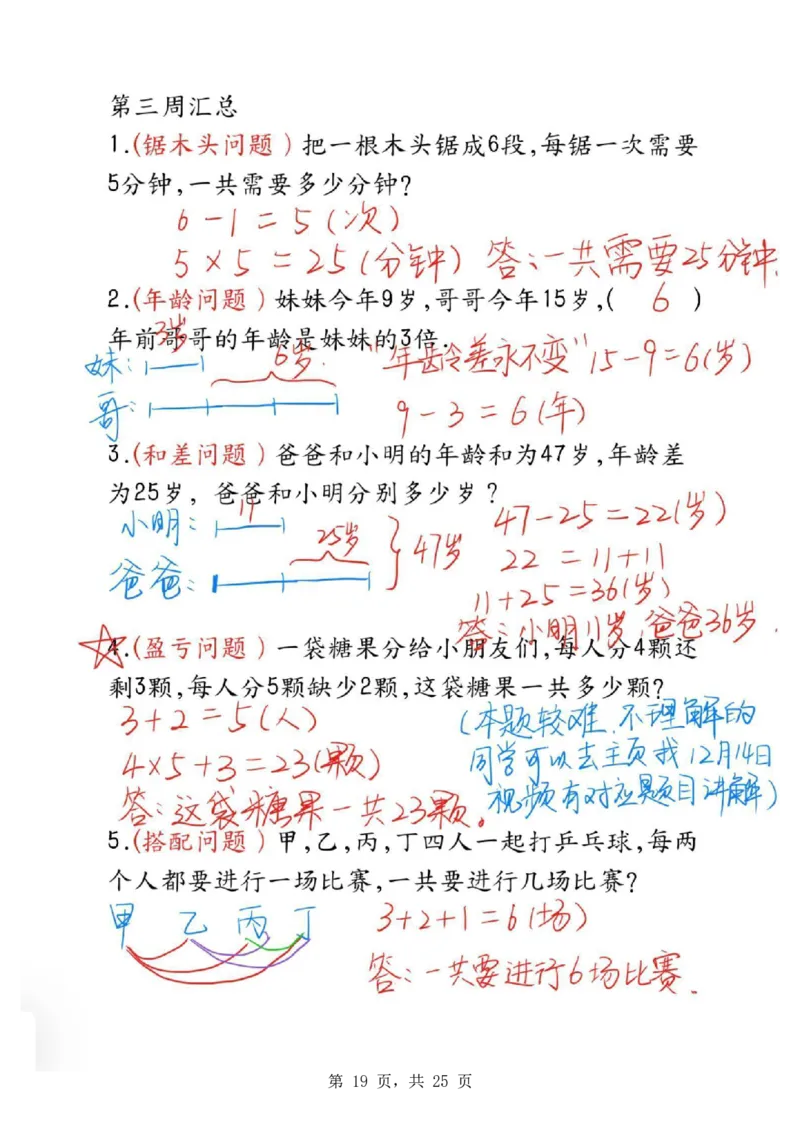 二年级数学母题大全+必做奥数思维题9套（含答案25页）_二上数学25秋