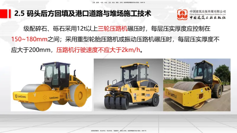 A22节：2.4斜坡堤施工技术（2）-2.5码头后方回填及港口道路与堆场施工技术（02.07）_2026年一级建造师_2026年一建港航_2025年一建港航SVIP_02-基础精讲✿高端面授✿深度强化_讲义