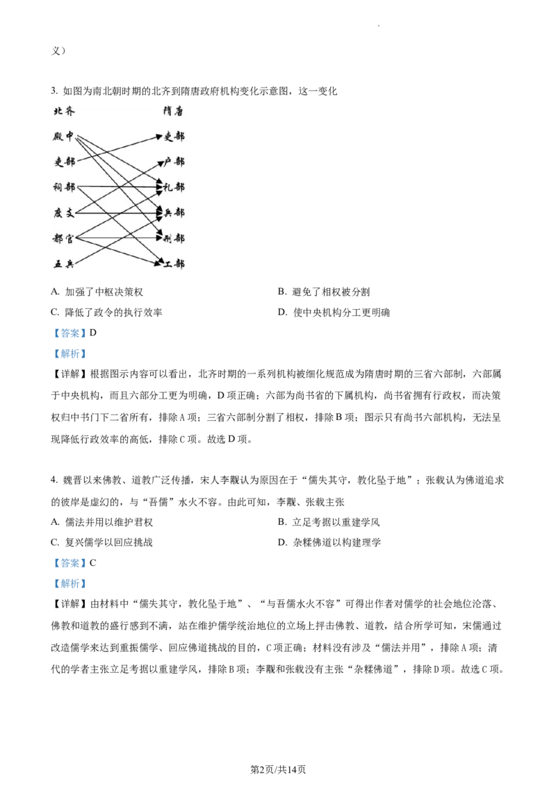 2022年高考历史试卷（广东）（解析卷）_历史历年高考真题_新&middot;Word版2008-2025&middot;高考历史真题_历史（按试卷类型分类）2008-2025_自主命题卷&middot;历史（2008-2025）