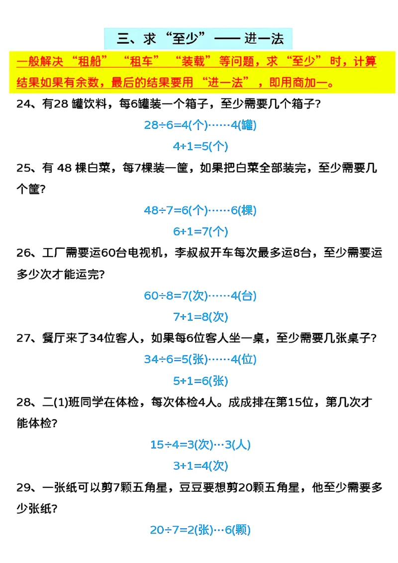 2153二下数学第六单元有余数的除法知识点及考点答案版_二年级上下册资料_二年级下册小红书同款资料_二下数学_二下数学