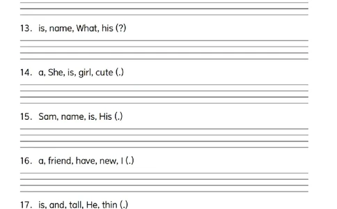 四年级上册英语连词成句核心易错考点_4年级小红书最新热门资料