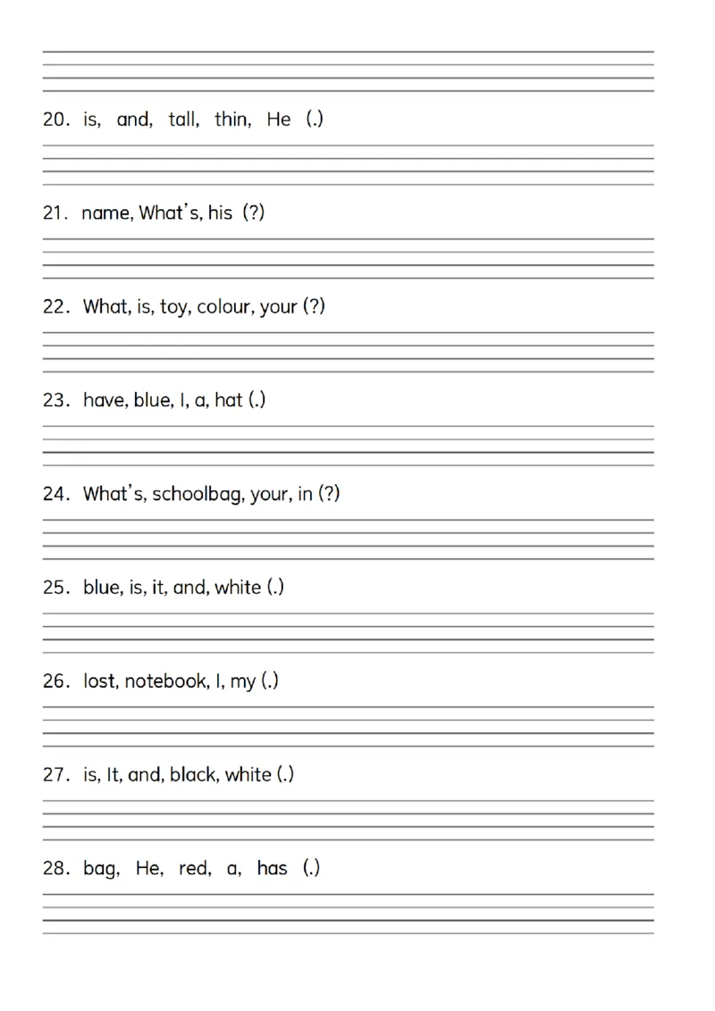 四年级上册英语连词成句核心易错考点_4年级小红书最新热门资料