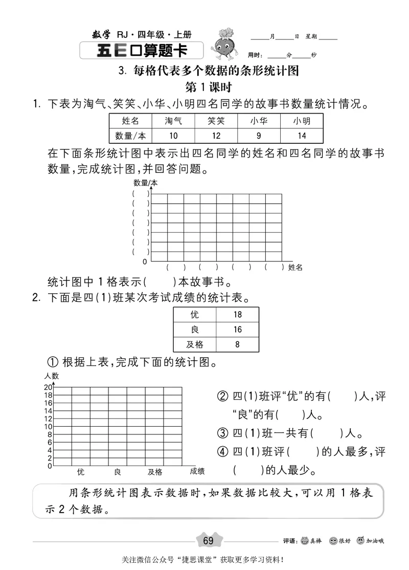 五E口算题卡四年级上册数学人教版_1~6年级全册五E口算题卡(1)_4年级五E口算题卡