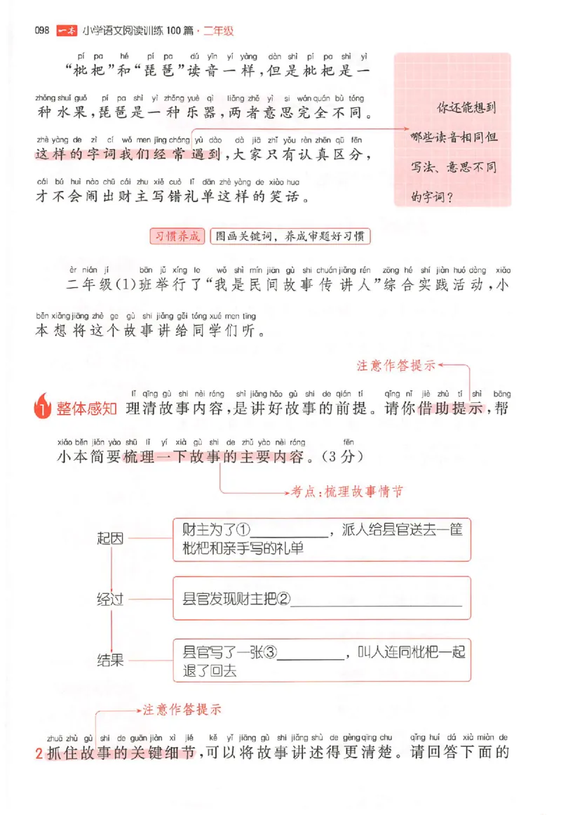 26版一本小语100篇二年级_25秋《一本小学语文阅读训练100篇第13版》1-6_一本小语阅读训练100篇2年级