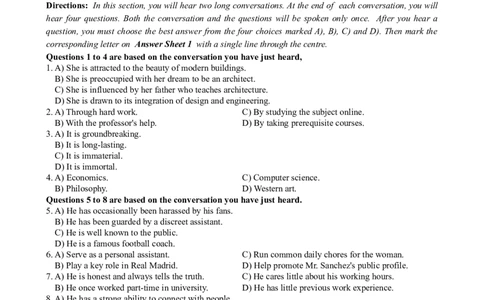2023.06英语六级真题第2套_大学英语四级+六级_六级真题_六级真题_2023年06月CET6题+解+音频_02、真题word版
