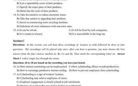2023.06英语六级真题第2套_大学英语四级+六级_六级真题_六级真题_2023年06月CET6题+解+音频_02、真题word版