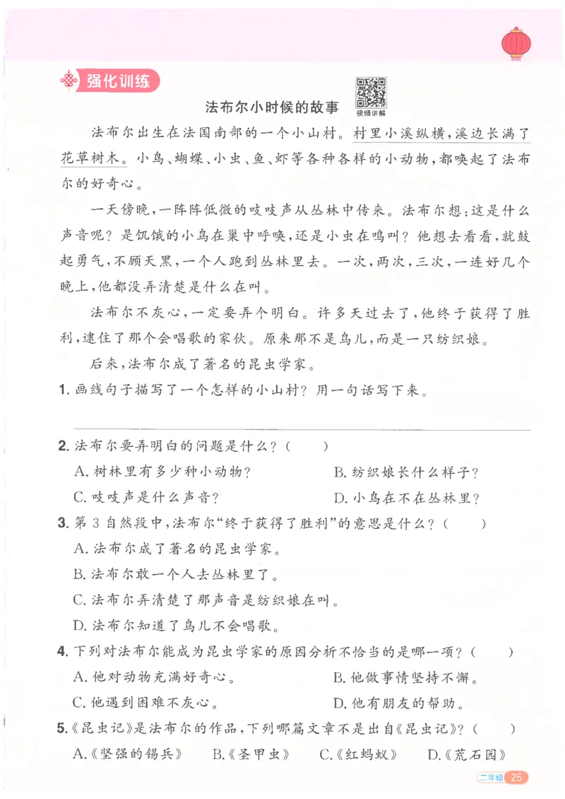 25版《阳光同学寒假衔接》语文2年级_二年级上下册资料_53黄冈多个品牌系列资料_语文