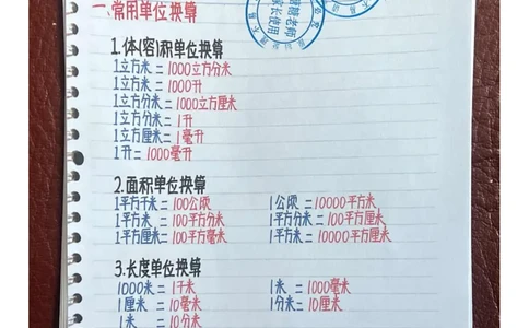 五年级上册数学手写笔记_小学全网线上同款资料_11号_五年级手写笔记&darr;