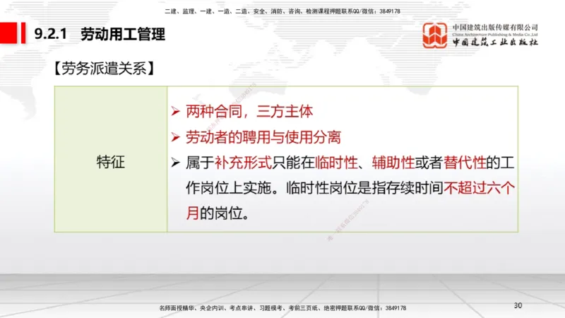 A24节：9.2.1劳动用工管理～9.5.2劳动争议仲裁（2.10）_2026年一建法规_2025年一建法规SVIP_02-基础精讲✿高端面授✿深度强化_06-法规《两轮基础直播》王文静JGS_讲义