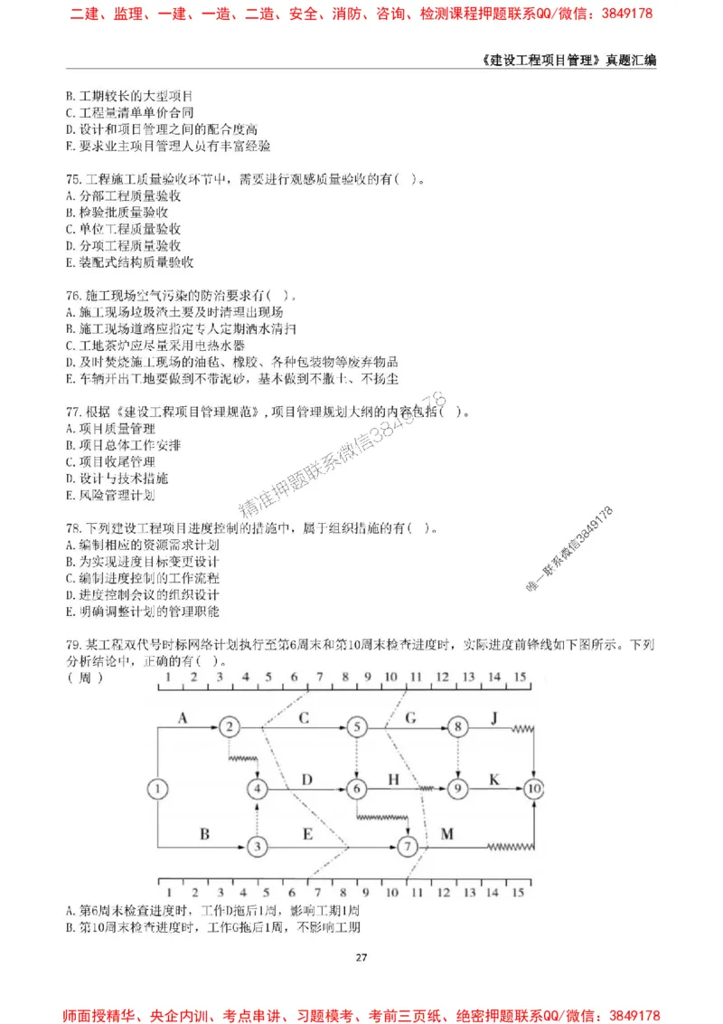 一级建造师《建设工程项目管理》真题汇编（2020-2024）_2026年一级建造师_2026年一建管理_2025年一建管理SVIP_01-精华文档✿电子教材✿历年真题_02-历年真题PDF