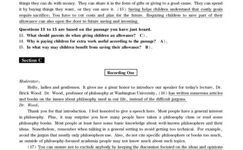 六级通关模拟卷第二套&mdash;答案详解_大学英语四级+六级_六级真题_六级密押试卷_※3.六级预测模拟题_六级通关模拟卷（2）