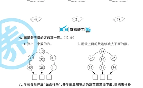 《做对题》核心素养卷-数学2年级上册（SJ）_二年级上下册资料_小学二年级学习资料-25年更新版_2-03、小学二年级数学上册_2-3-2、练习题、作业、试题、试卷_苏教版_电子册类