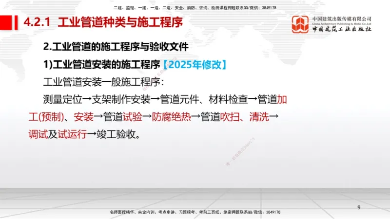 B17节：4.2工业管道施工技术1（05.29）_2026年一级建造师_2026年一建机电_2025年一建机电SVIP_02-基础精讲✿高端面授✿深度强化_05-机电《两轮基础直播》闫娜JGS_讲义