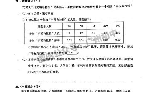 2024黄埔区中考一模数学试题_广州九上月考+期中+期末+一模二模+中考真题_广州2024年中考一模_黄埔区