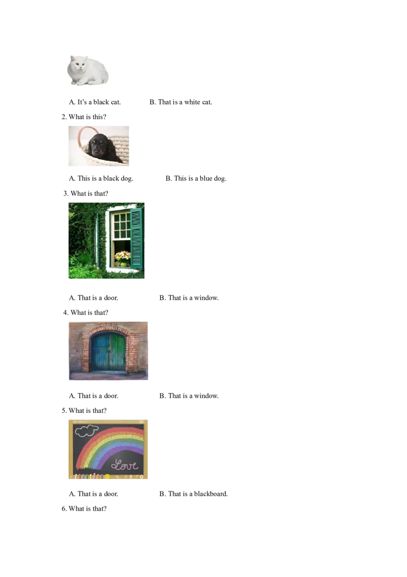 Module5Unit2Thatisayellowcat同步练习3_一年级上下册资料_一年级上语数英上下册学习资料_3-6-5、小学一年级英语上册_外研版一起点_2、同步练习_Module5